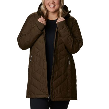 Columbia Jas Dames, Heavenly Long Hooded Plus Size Olijfgroen, 82JUQPYGH